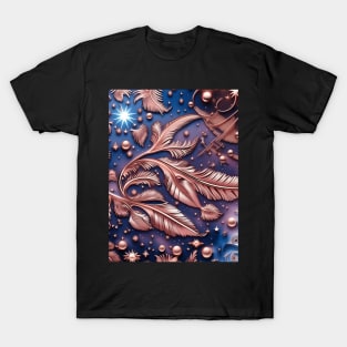 Other Worldly Designs- nebulas, stars, galaxies, planets with feathers T-Shirt